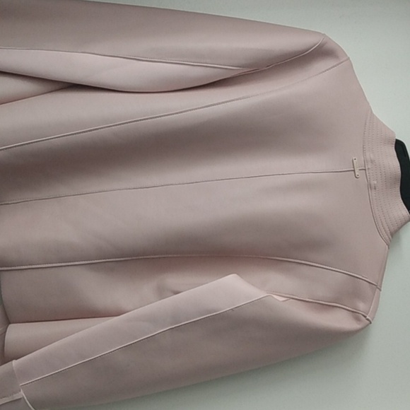 Guess open front cuffed sleeve light pink leather jacket - Picture 9 of 11